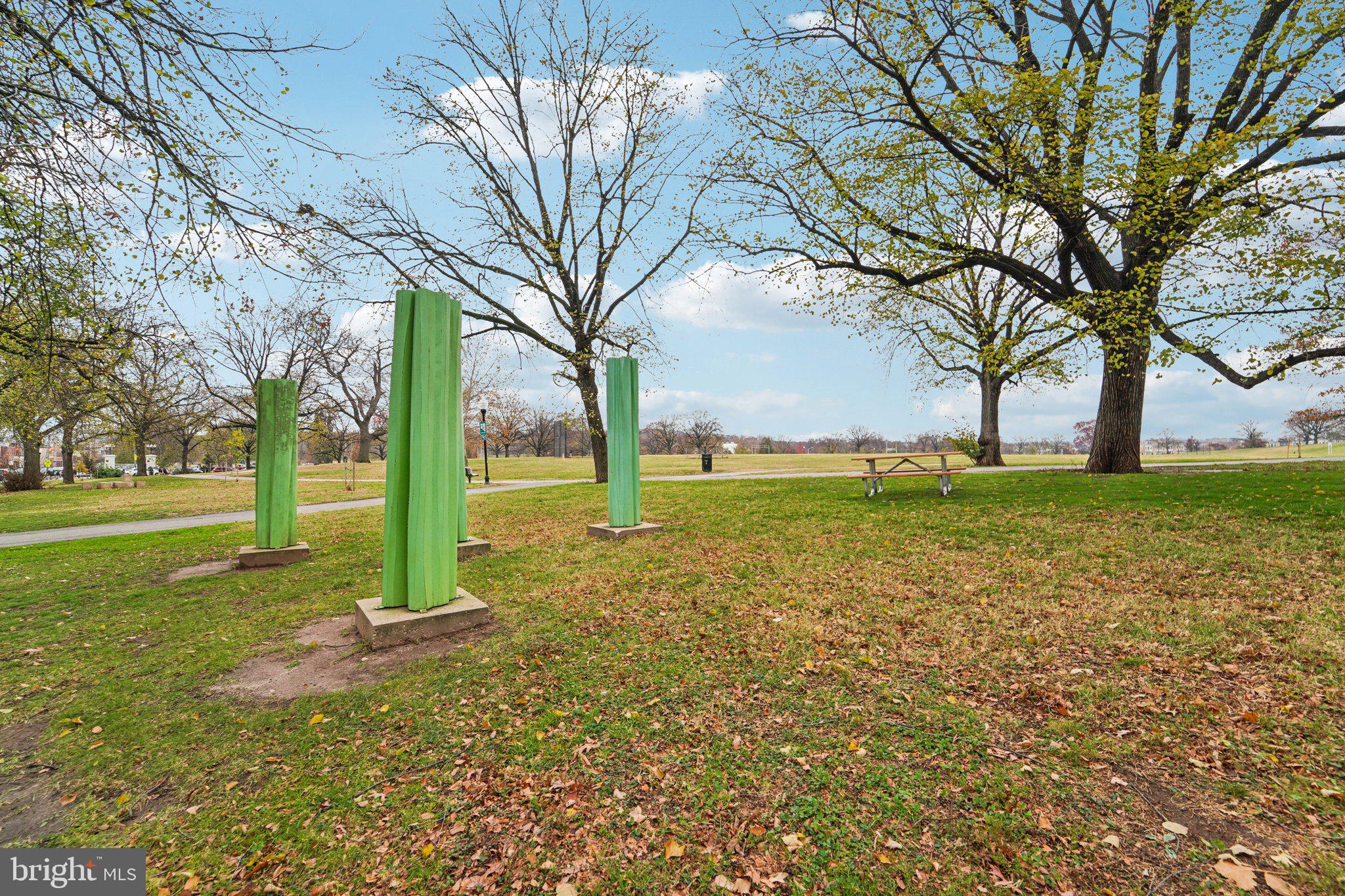 3929 Hudson Street Baltimore, MD 21224 - Photo 32 of 48 a backyard of a house with lots of green space and fountain