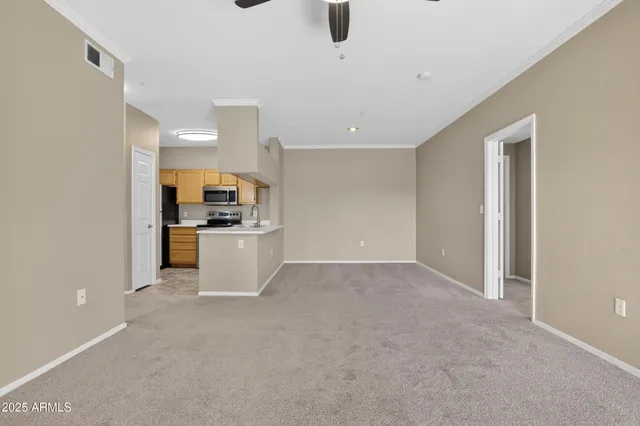 an empty room with a window