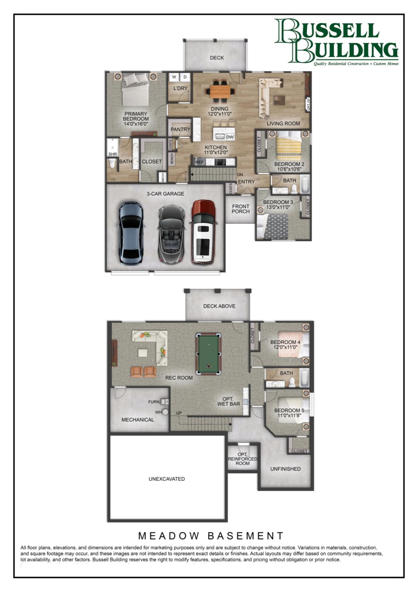 2204 South Grassmier Road, Unit LOT 33 Ozark, MO 65721 - Photo 2 of 29 Meadow Basement - Marketing Plan