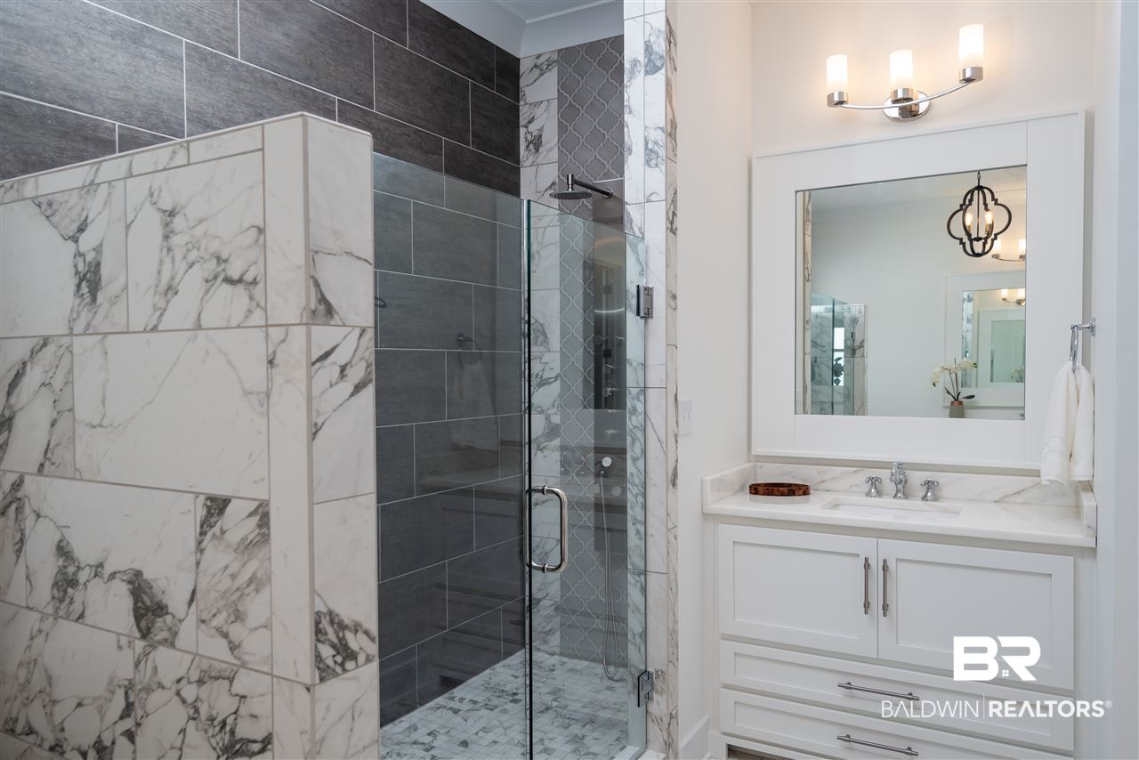 389 Pecan Avenue Fairhope, AL 36532 - Photo 28 of 50 Rain head, body spray jets, wand, and glass door
