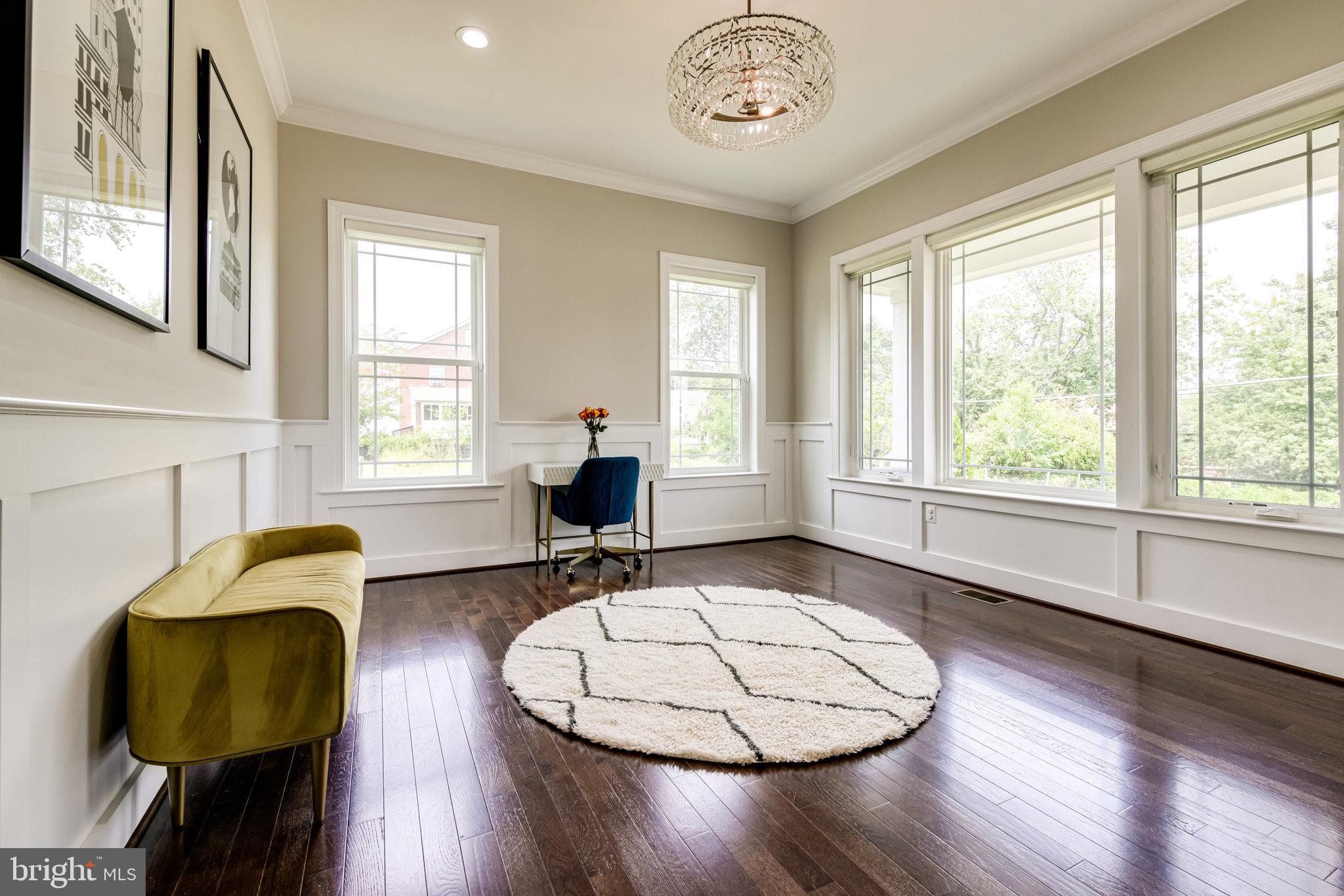 3003 Franklin Street Alexandria, VA 22306 - Photo 5 of 61 Living Room w/Beautiful Wainscoting/Chandelier