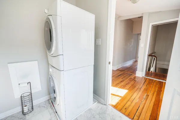a bathroom with a shower curtain