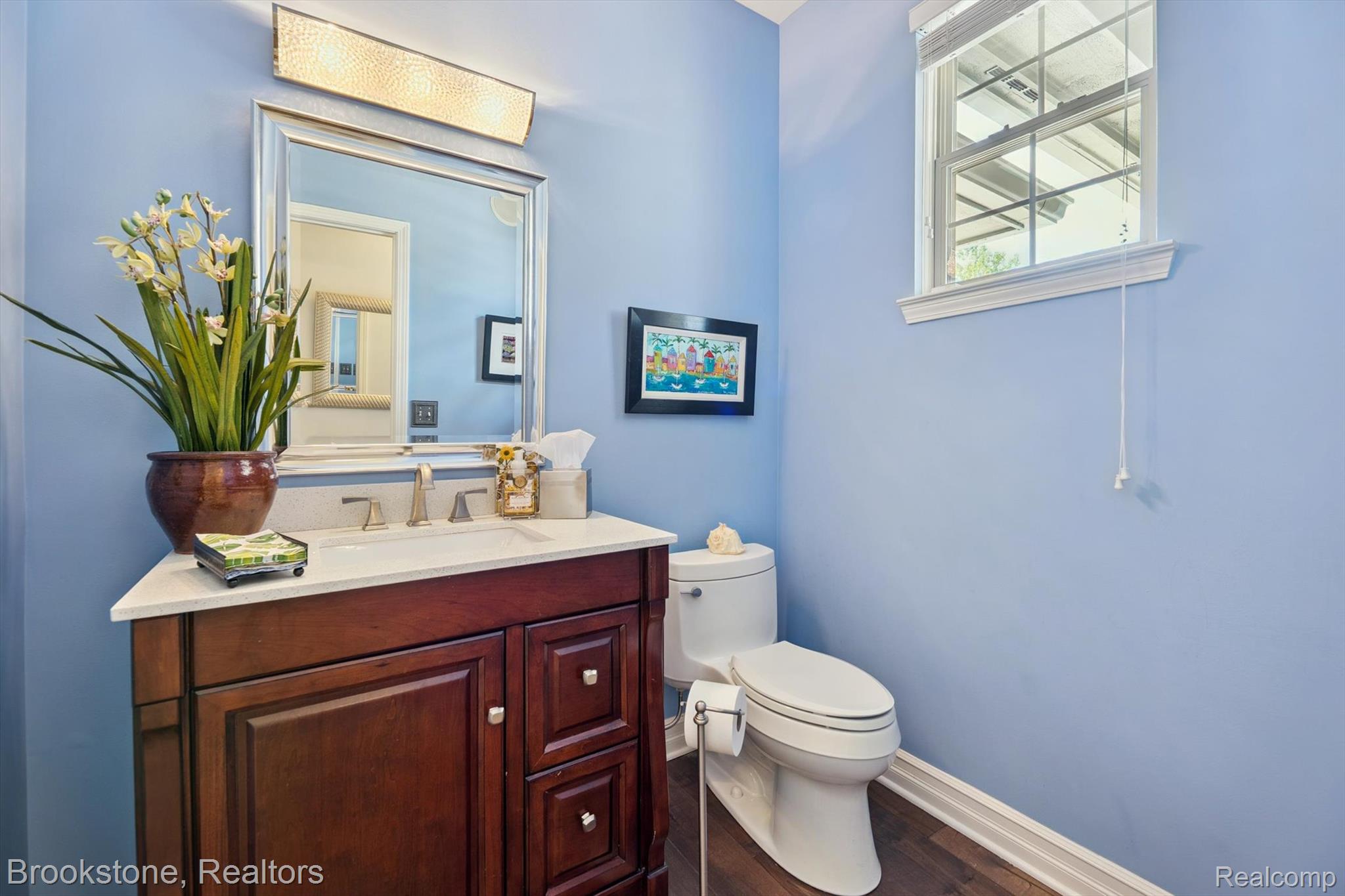 3628 Winding Brk Circle Rochester, MI 48309 - Photo 16 of 57 Half bathroom with vanity and hardwood flooring