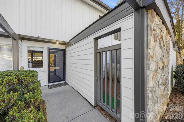 a view of a front door of the house