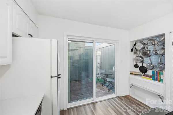 a bathroom with a shower and a toilet