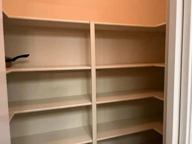 a close view of closet