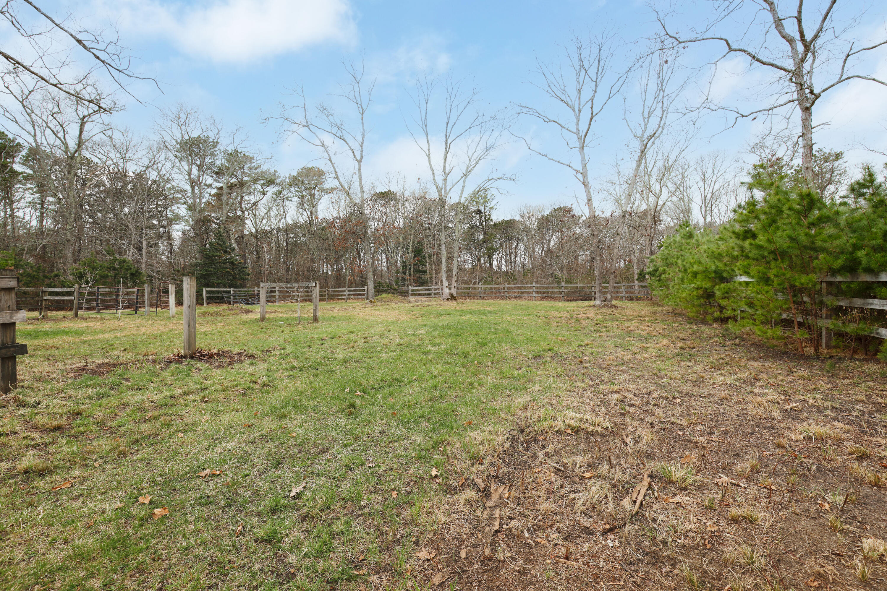 39 Lovell's Lane Mashpee, MA 02649 - Photo 14 of 24 a backyard of a house with lots of green space