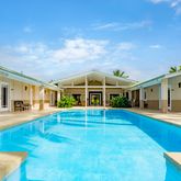 a view of a house with swimming pool and porch