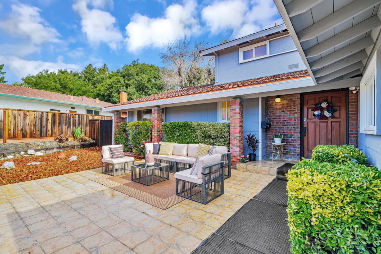 8085 Vía Zapata Dublin, CA 94568 - Photo 4 of 55 a view of a patio with couches table and chairs and potted plants