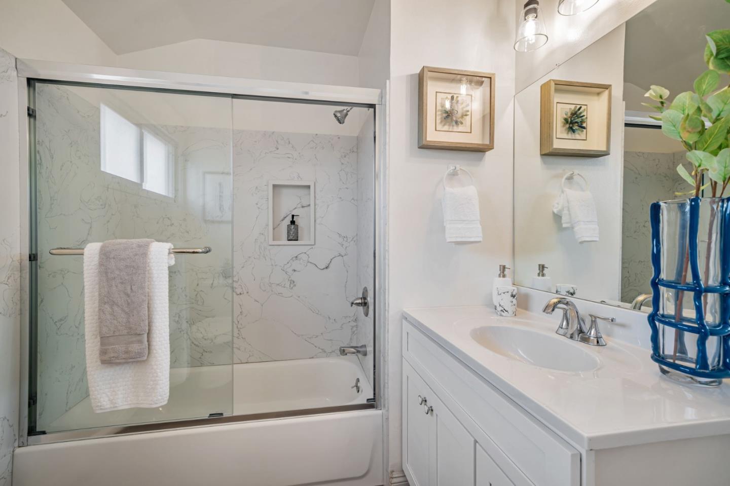 8085 Vía Zapata Dublin, CA 94568 - Photo 47 of 55 a bathroom with a sink and a mirror