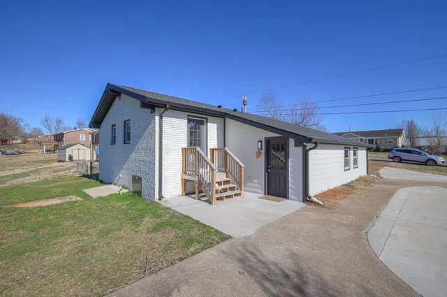 a view of a house with a patio