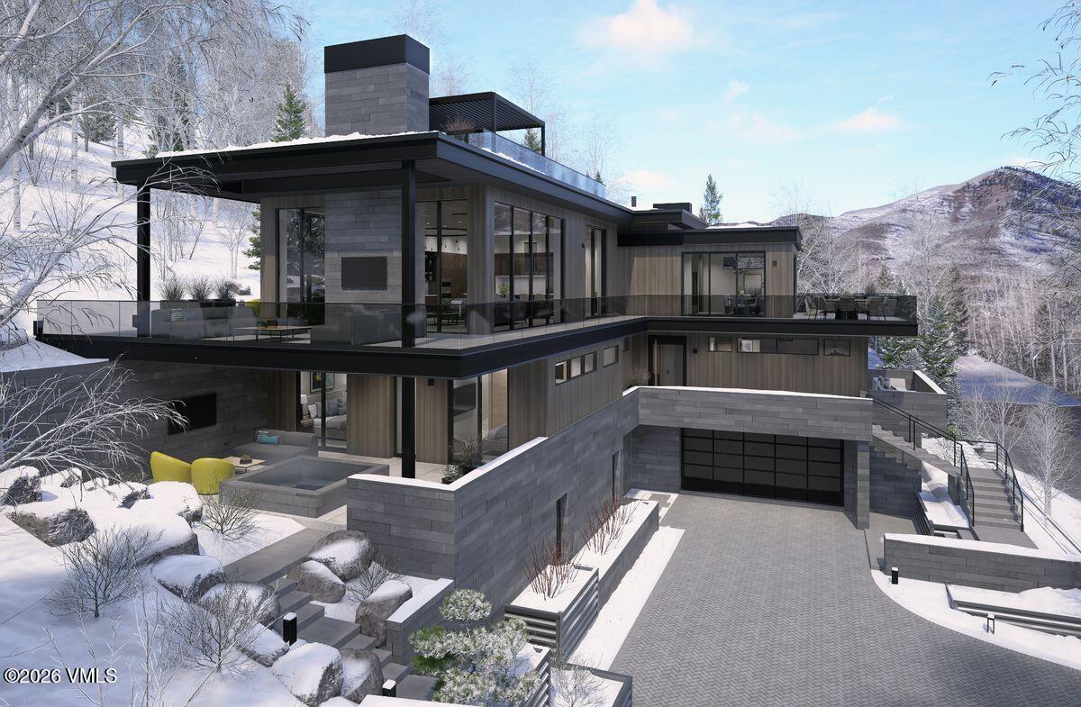 296 Rockledge Road Vail, CO 81657 - Photo 62 of 63 a view of house and outdoor space with swimming pool