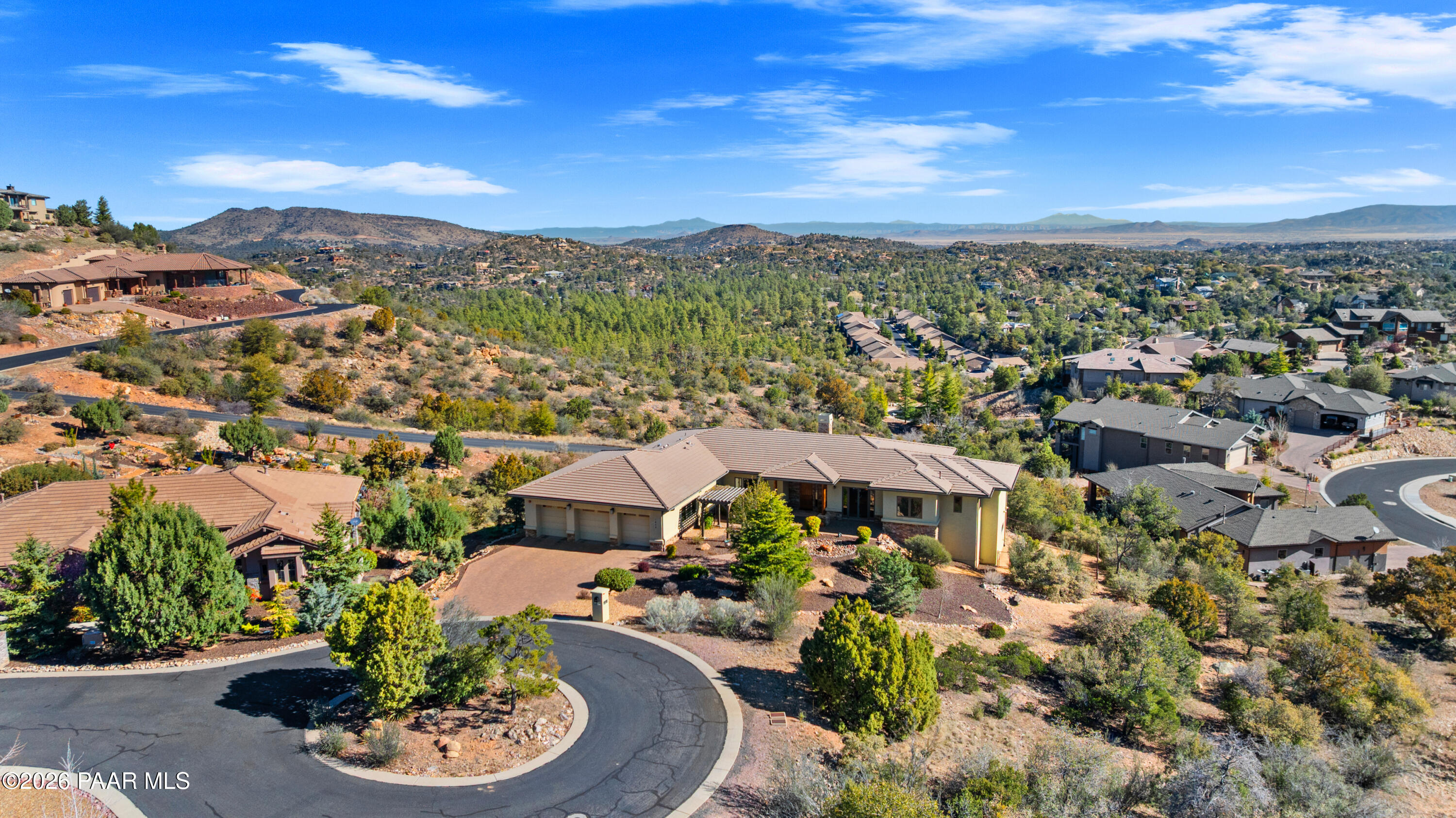 1448 Short Point Lane Prescott, AZ 86305 - Photo 2 of 56 an aerial view of a house with a garden