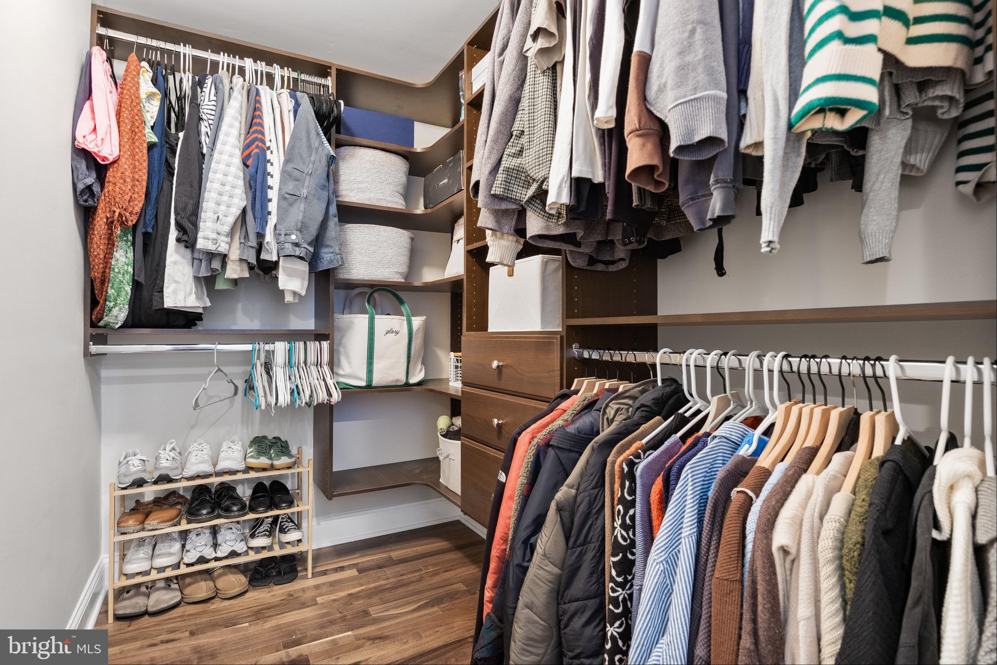 169 Canterbury Road Mount Laurel, NJ 08054 - Photo 34 of 47 a view of walk in closet with clothes and shoes