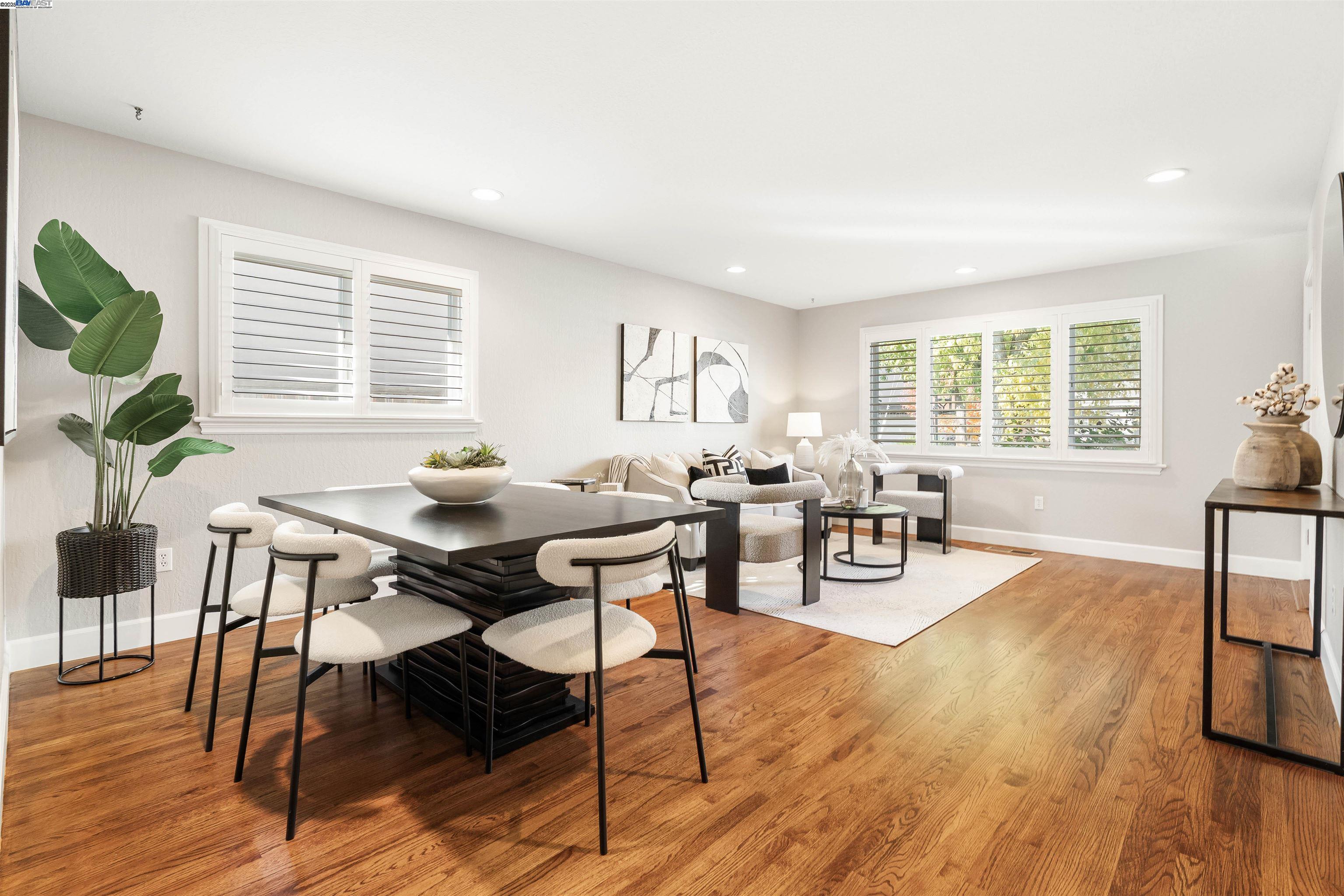 4050 Silver Street Pleasanton, CA 94566 - Photo 5 of 30 a view of a dining room with furniture window and wooden floor
