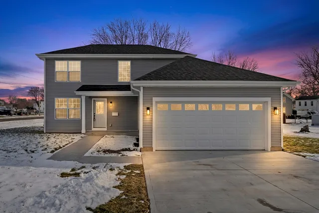 a front view of a house