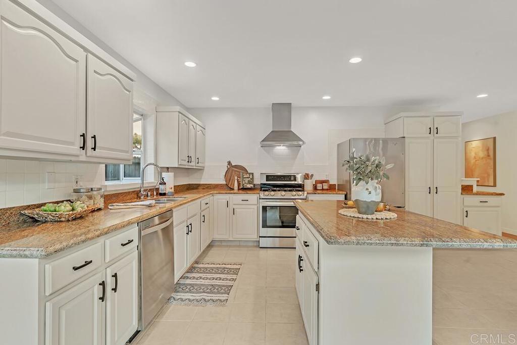 340 Trailview Road Encinitas, CA 92024 - Photo 17 of 35 a kitchen with stainless steel appliances granite countertop a sink and cabinets