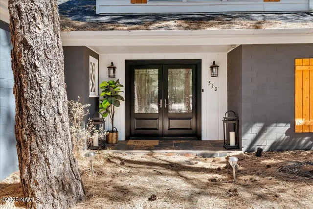 a view of a entryway door of the house