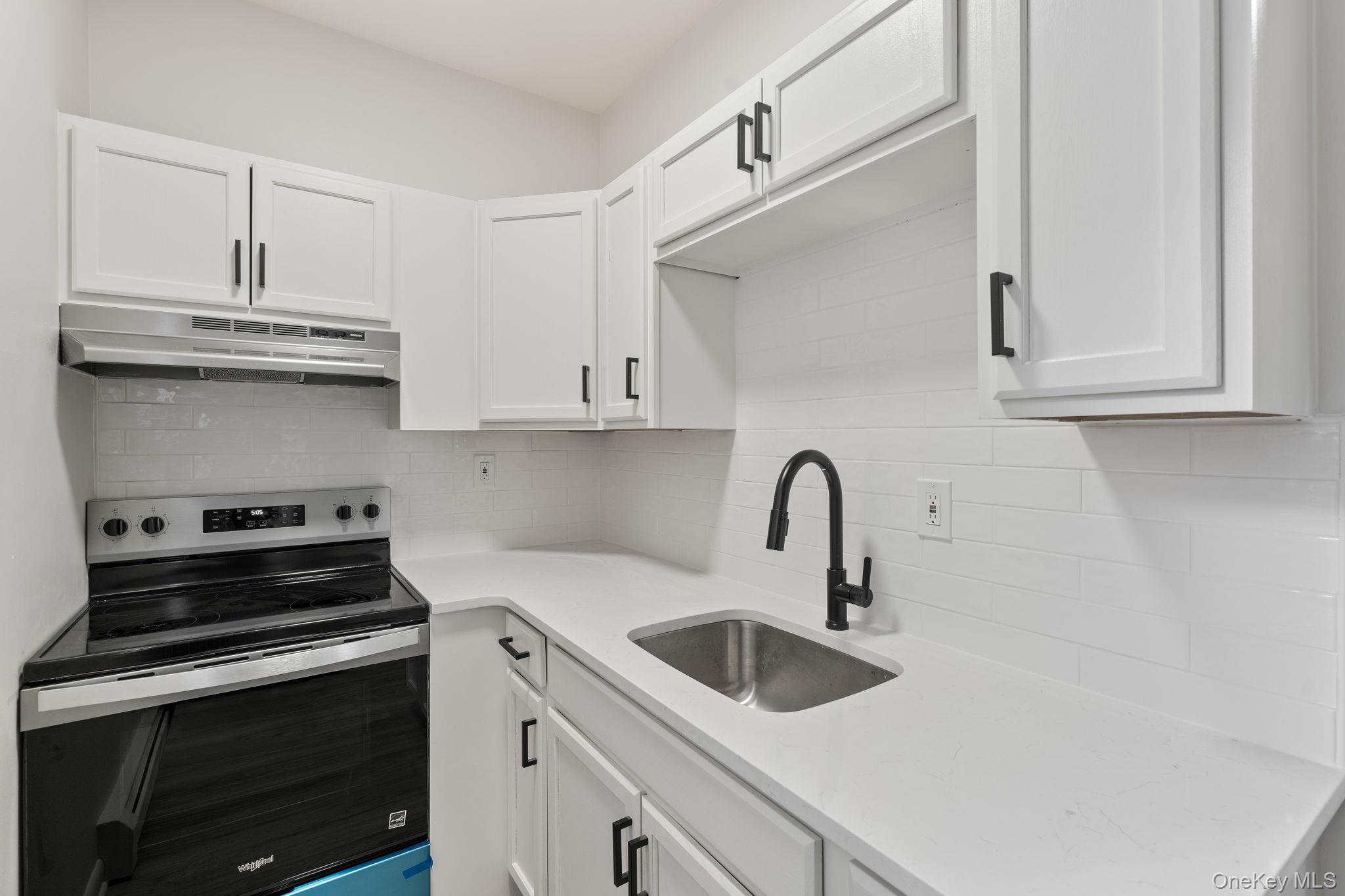 32 North Bridge Street Poughkeepsie, NY 12601 - Photo 11 of 19 a kitchen with stainless steel appliances granite countertop a sink dishwasher a stove and cabinets with wooden floor