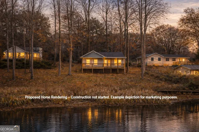 a view of swimming pool with a yard