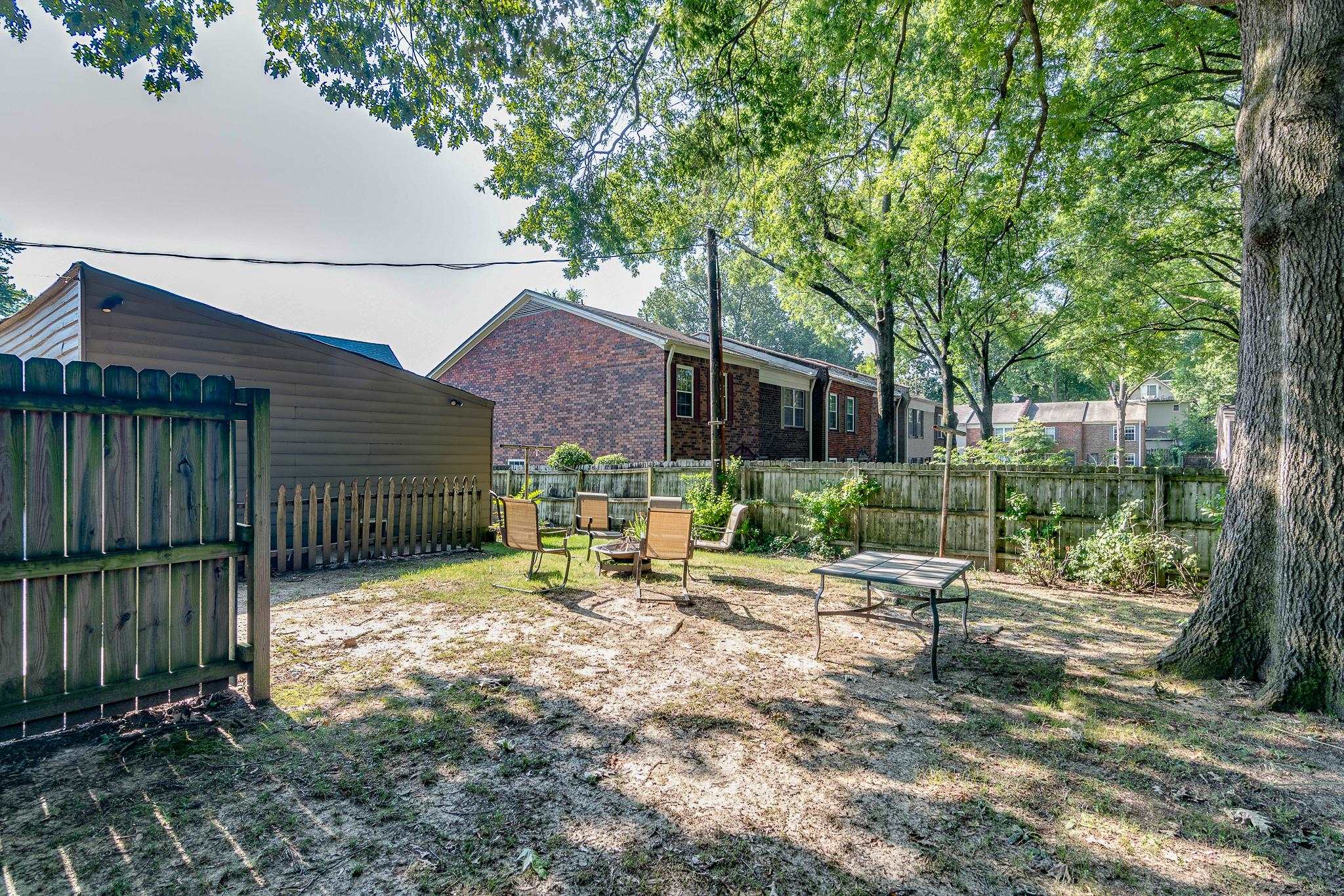 1885 Peabody Avenue, Unit 3 Memphis, TN 38104 - Photo 29 of 30 a view of backyard with wooden fence and a large tree