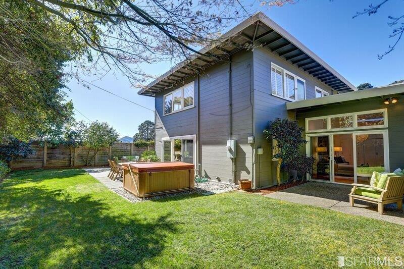 219 Ricardo Road Mill Valley, CA 94941 - Photo 26 of 31 Back yard w/two patios and spa.