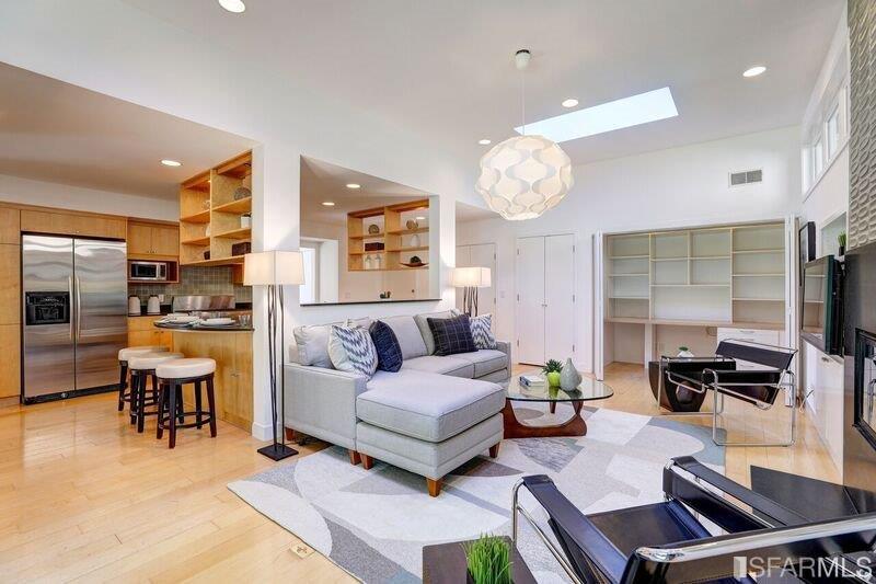 219 Ricardo Road Mill Valley, CA 94941 - Photo 10 of 31 Family room / great room, another perspective. Note the office nook.