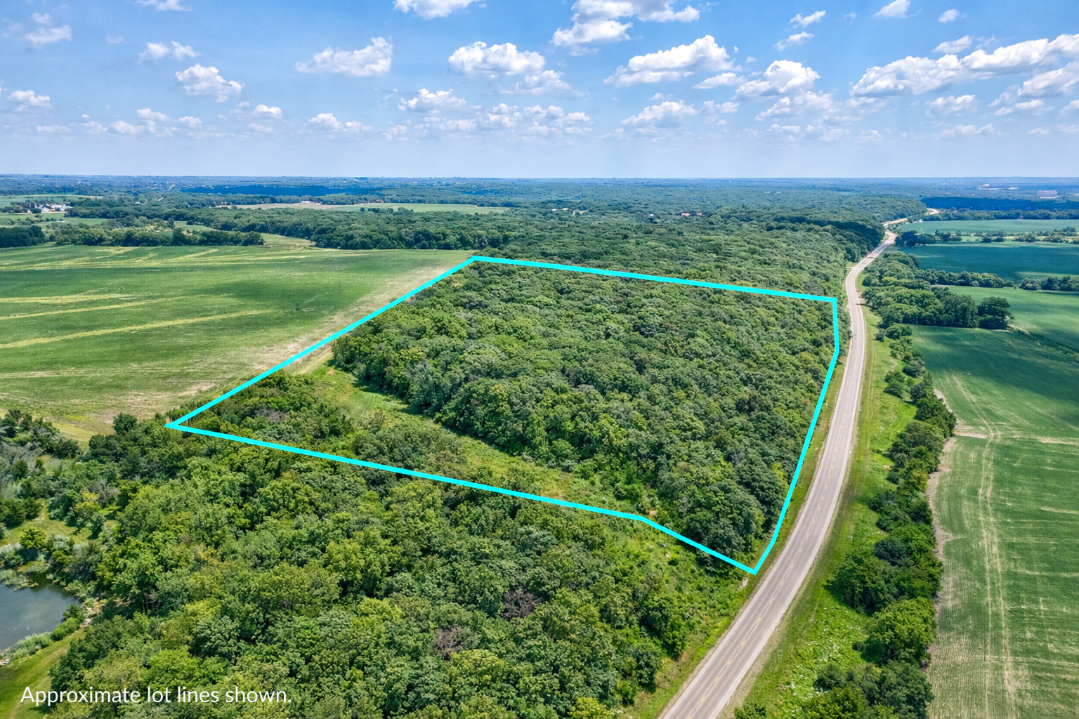 a view of a city and a lake