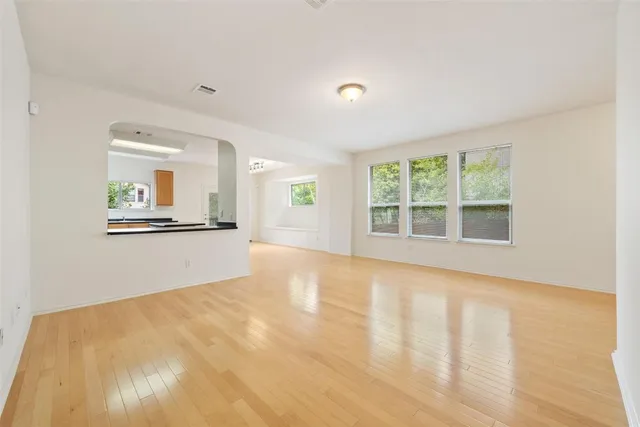 a view of a kitchen with a sink cabinets and a window
