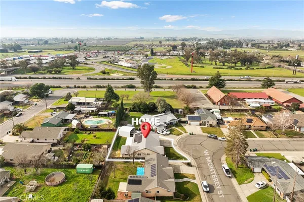an aerial view of residential building with outdoor space