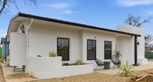 a front view of a house