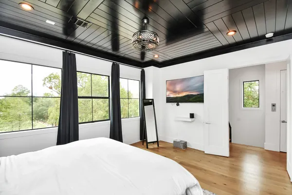 a very nice looking room with a large window