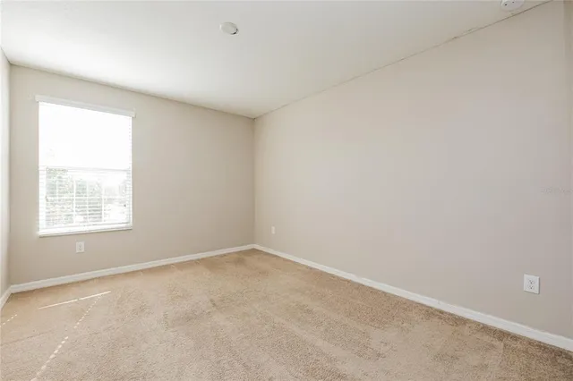 an empty room with a window