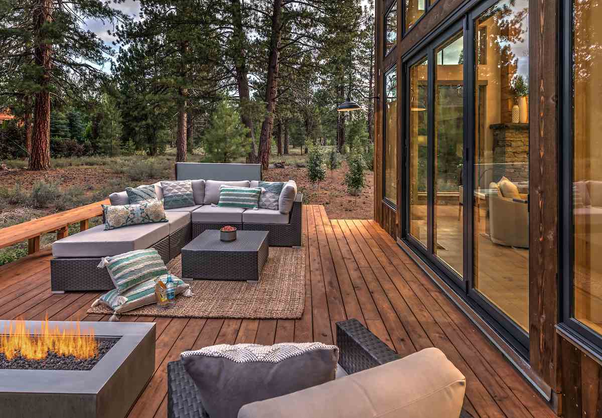 11355 Sutter's Trail, Unit 16 Truckee, CA 96161 - Photo 19 of 21 a view of a couches in the deck with a backyard