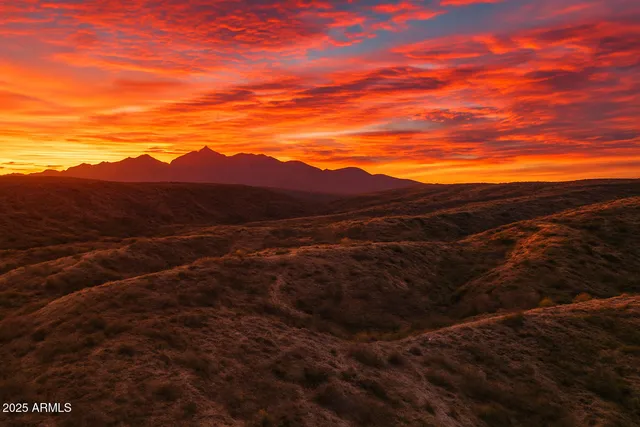 a view of an outdoor space with mountain view