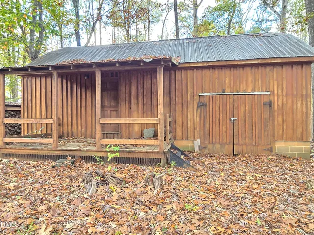 a backyard of a house