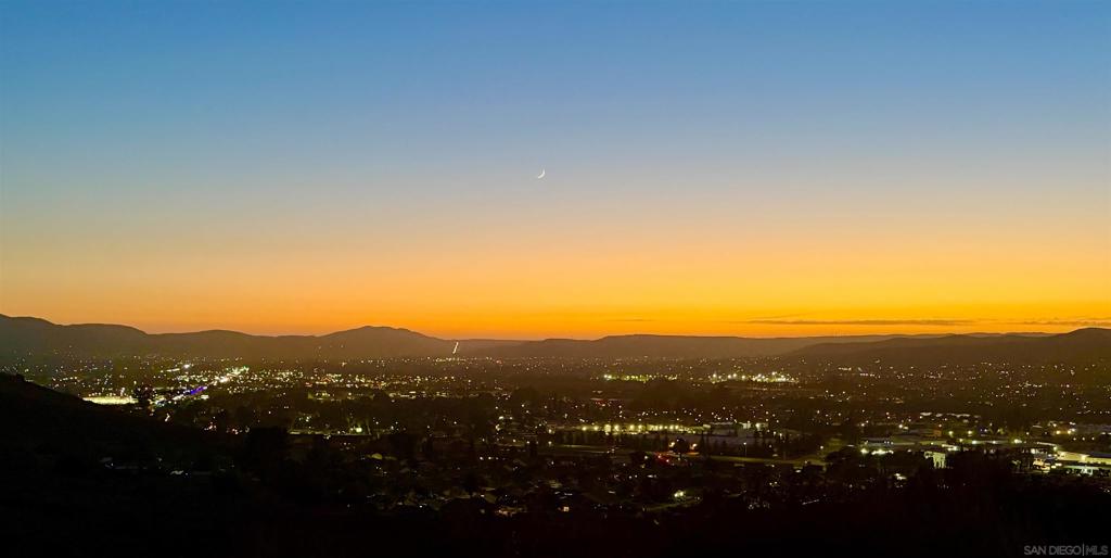 a view of city and mountain