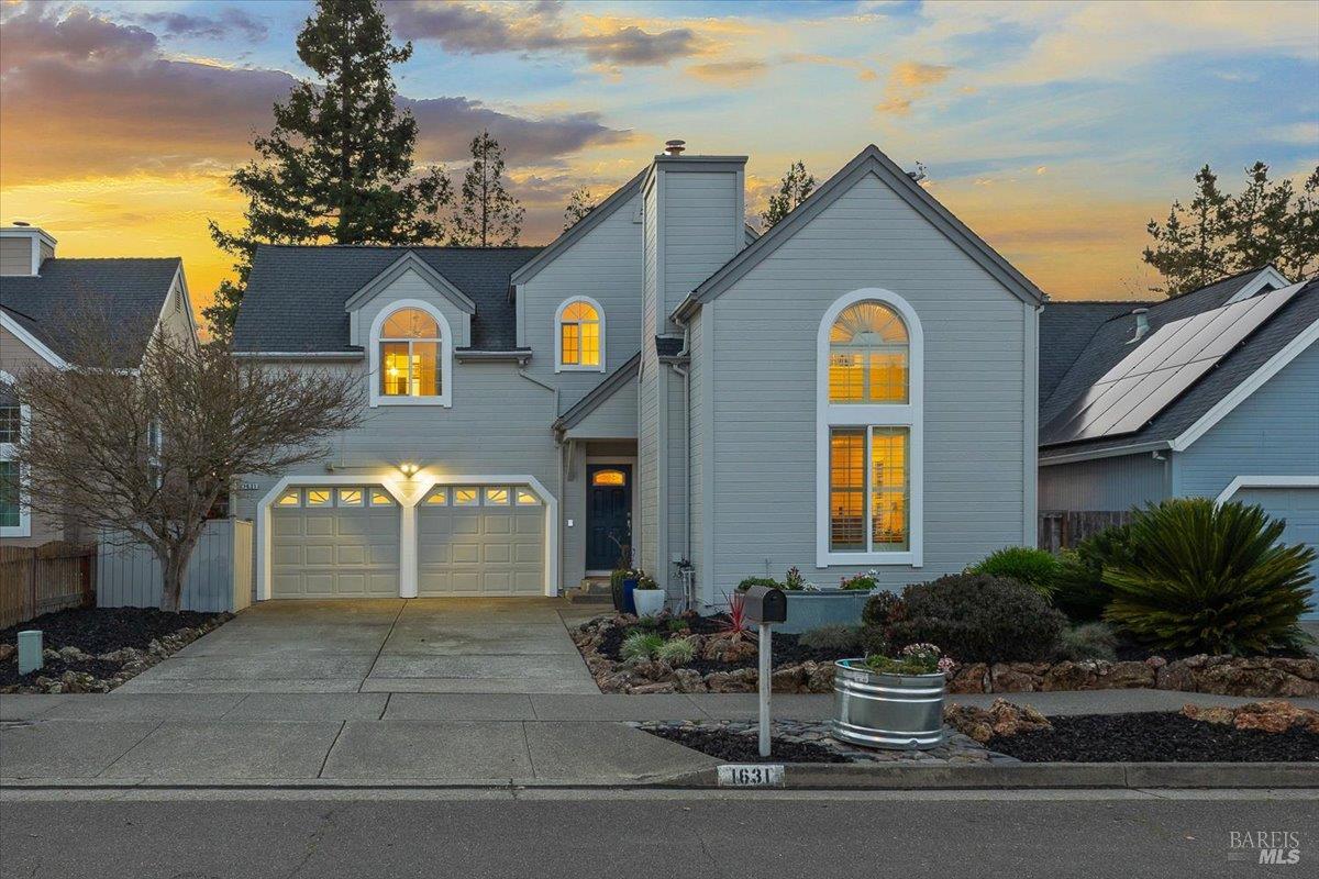 a front view of a house