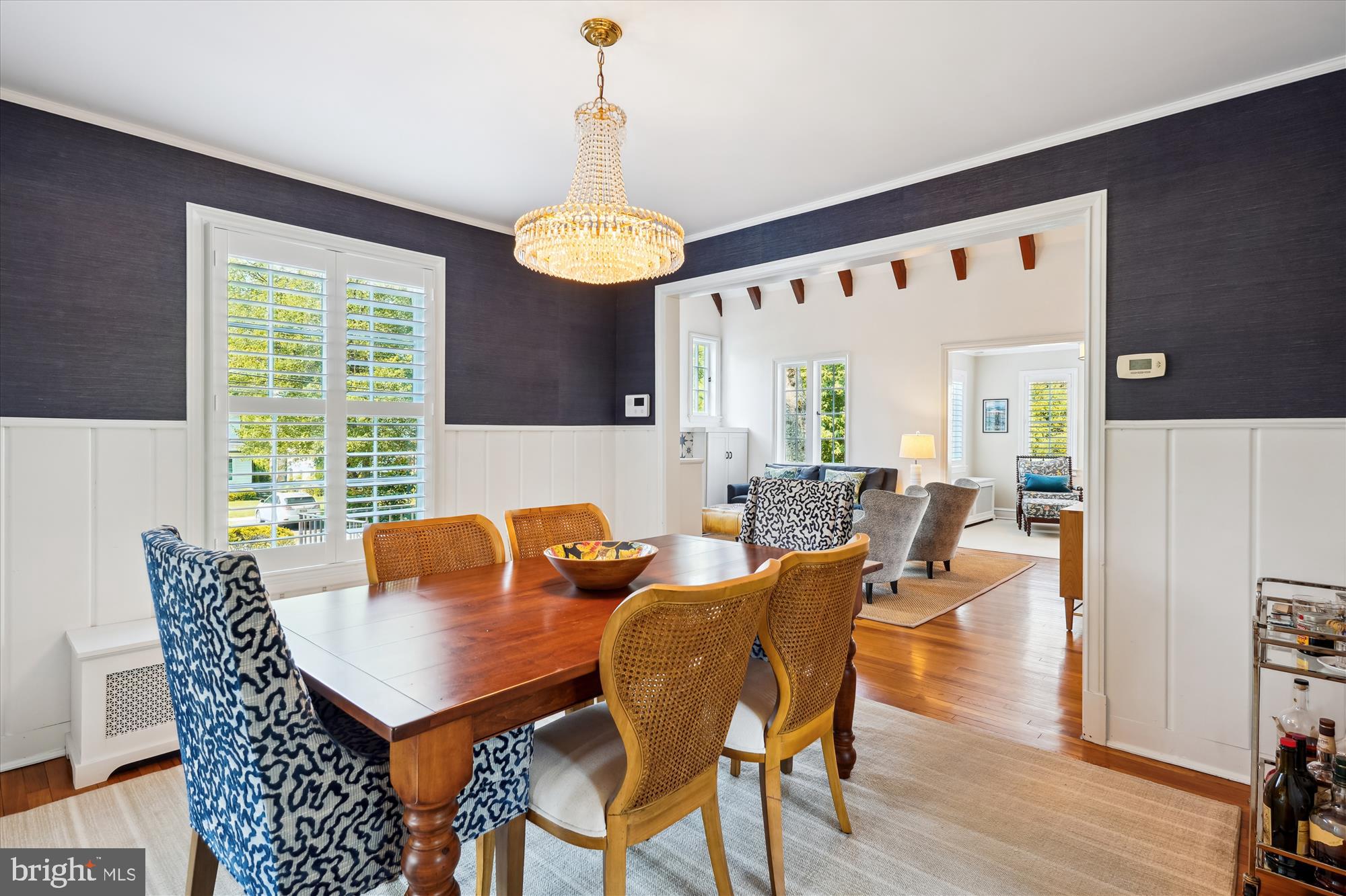 4317 Saul Road Kensington, MD 20895 - Photo 11 of 33 a view of a dining room with furniture window and wooden floor