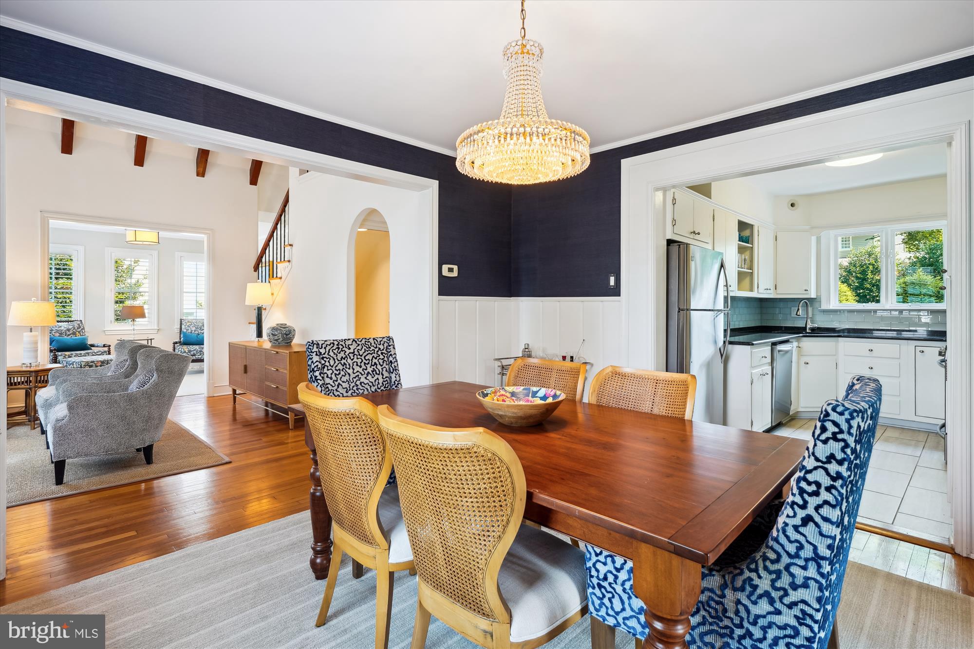 4317 Saul Road Kensington, MD 20895 - Photo 12 of 33 a view of a dining room with furniture and wooden floor