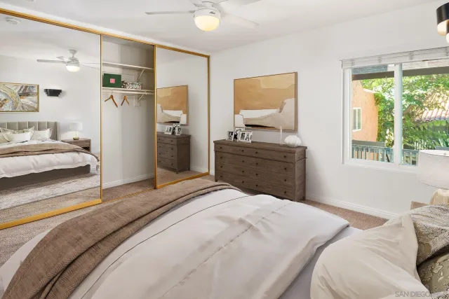 a view of a glass door and a window