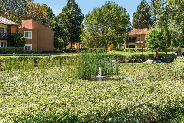 an aerial view of residential houses with outdoor space and river