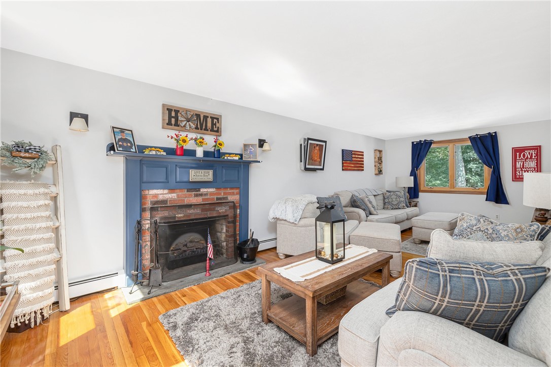 364 Bungy Road Scituate, RI 02857 - Photo 12 of 42 Living Room with Fireplace