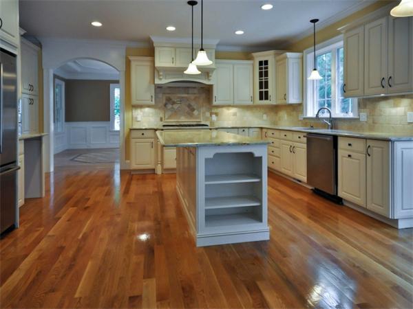 46 Whiting Way Needham, MA 02492 - Photo 9 of 24 a kitchen with kitchen island granite countertop wooden floors and a sink