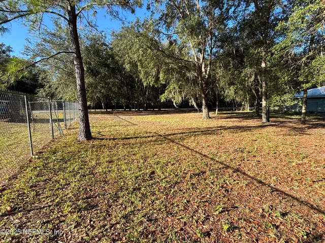 a view of empty space with trees