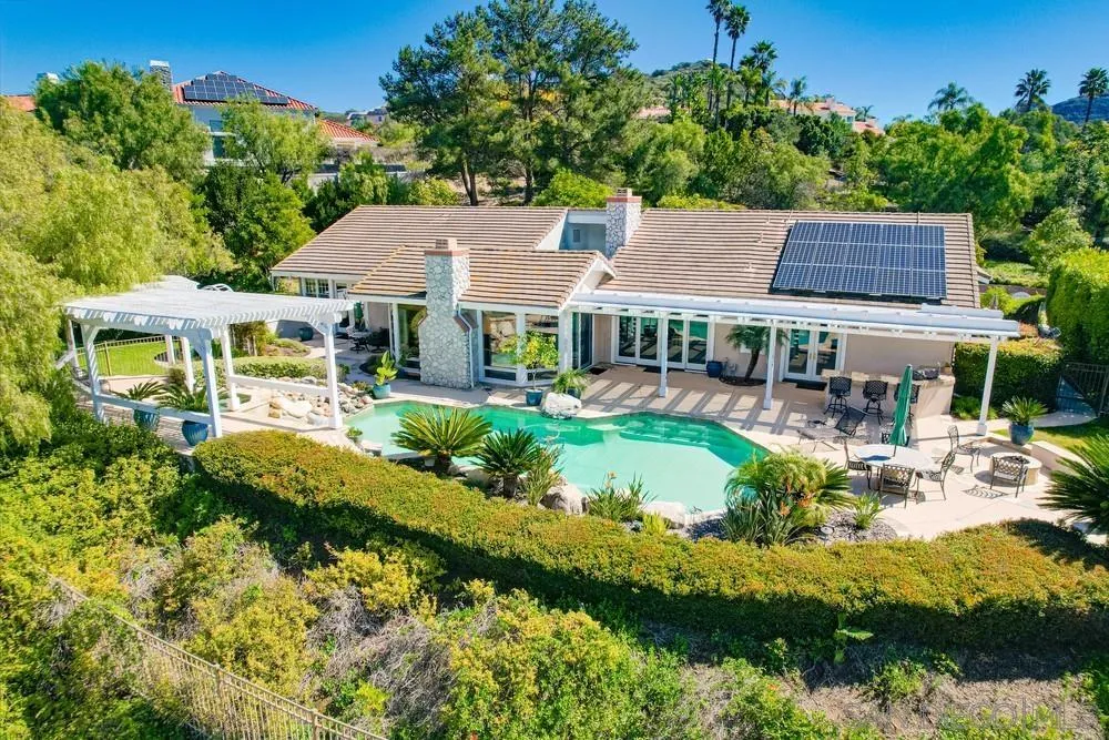 16157 Country Day Road Poway, CA 92064 - Photo 11 of 70 an aerial view of a house with a garden and lake view