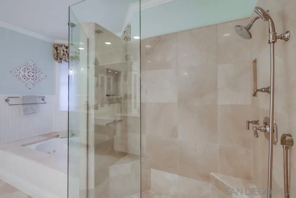 16157 Country Day Road Poway, CA 92064 - Photo 50 of 70 a bathroom with a shower and a tub