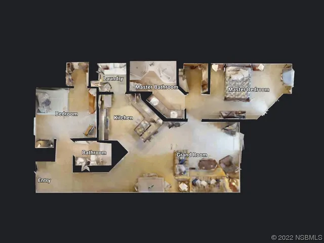 view of living room with furniture and floor to ceiling window