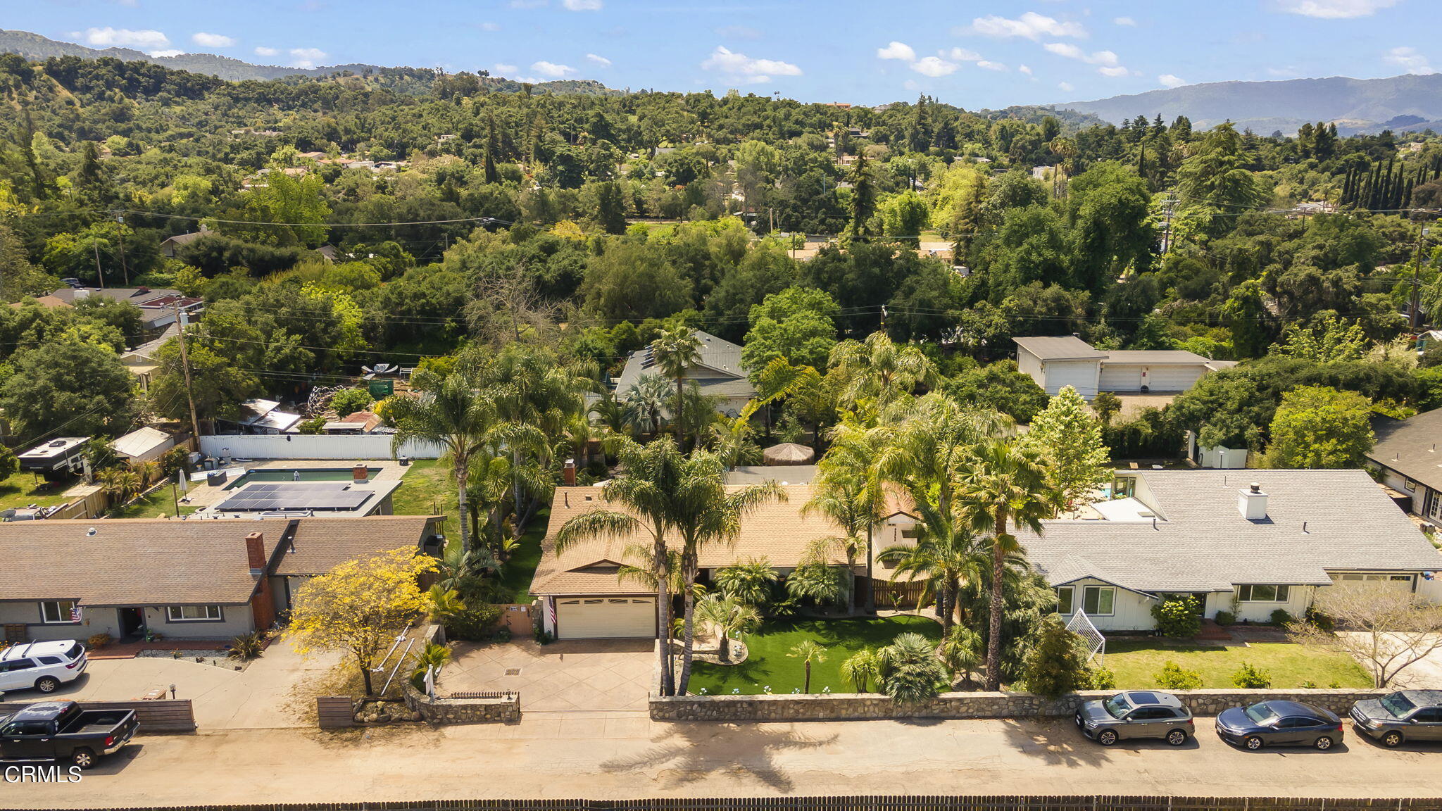 1162 Tico Road Ojai, CA 93023 - Photo 46 of 53 an aerial view of residential houses with outdoor space and parking