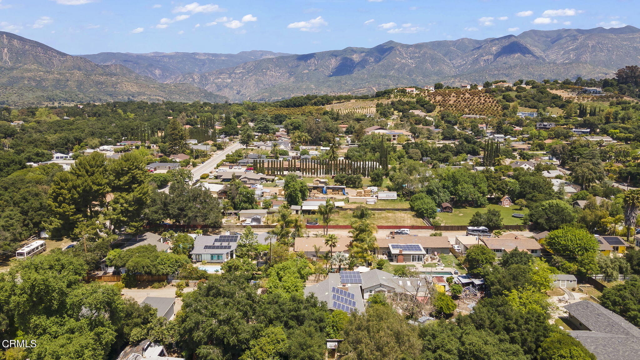 1162 Tico Road Ojai, CA 93023 - Photo 48 of 53 an aerial view of residential houses with outdoor space